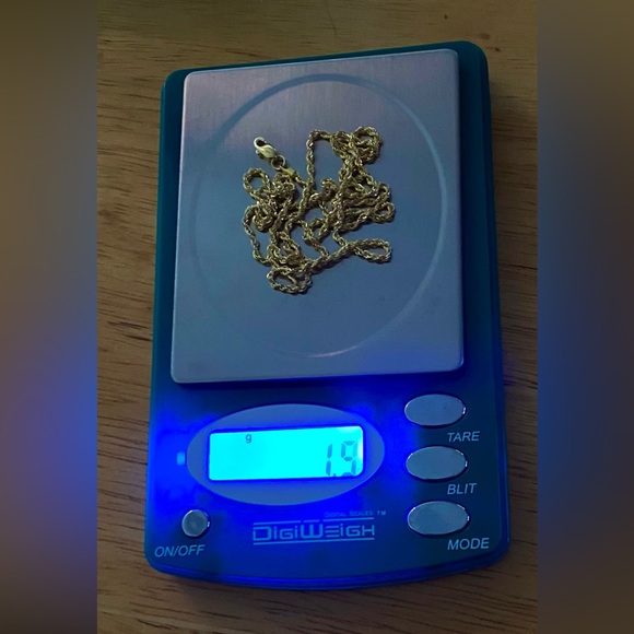 18k solid yellow Gold 22 inch Rope Chain Necklace 2.5 mm, 1.9 grams - Picture 3 of 16